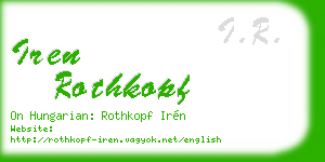 iren rothkopf business card